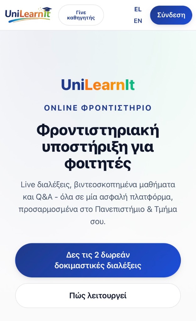 UniLearnIt - online tutoring platform